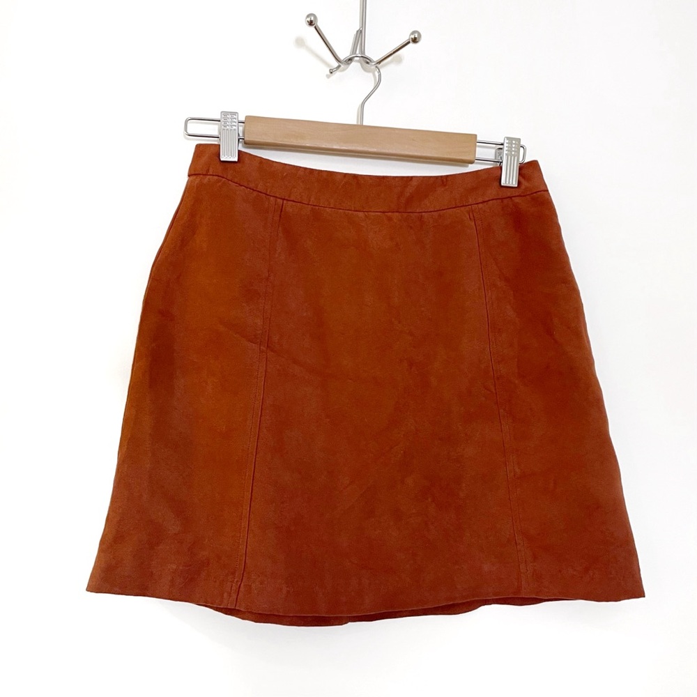 Faux Suede Mini Skirt